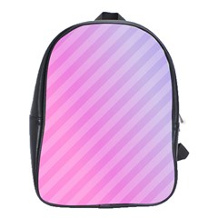 Diagonal Pink Stripe Gradient School Bag (xl) by Sapixe