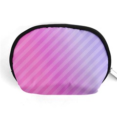 Diagonal Pink Stripe Gradient Accessory Pouch (medium) by Sapixe