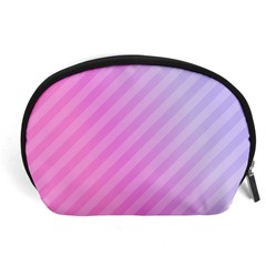 Diagonal Pink Stripe Gradient Accessory Pouch (large) by Sapixe