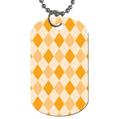 Argyle Pattern Seamless Design Dog Tag (one Side) by Sapixe