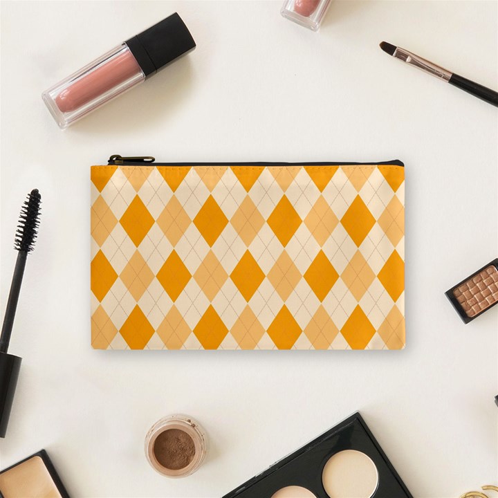 Argyle Pattern Seamless Design Cosmetic Bag (Small)