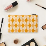 Argyle Pattern Seamless Design Cosmetic Bag (Small) Back