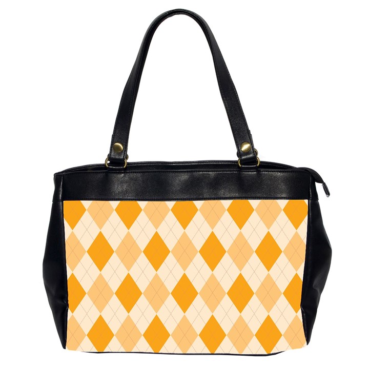 Argyle Pattern Seamless Design Oversize Office Handbag (2 Sides)