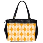 Argyle Pattern Seamless Design Oversize Office Handbag (2 Sides) Back