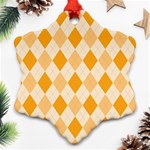 Argyle Pattern Seamless Design Snowflake Ornament (Two Sides) Front