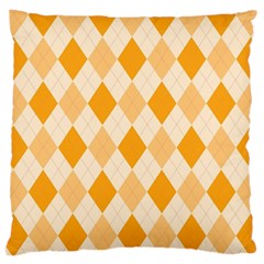 Argyle Pattern Seamless Design Large Cushion Case (two Sides) by Sapixe