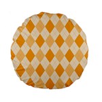 Argyle Pattern Seamless Design Standard 15  Premium Round Cushions Front