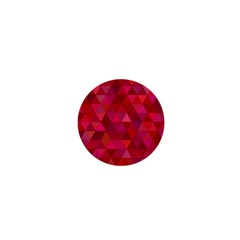 Maroon Dark Red Triangle Mosaic 1  Mini Magnets by Sapixe