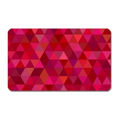 Maroon Dark Red Triangle Mosaic Magnet (rectangular) by Sapixe