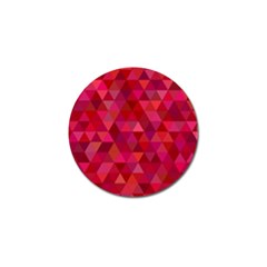 Maroon Dark Red Triangle Mosaic Golf Ball Marker (4 Pack) by Sapixe