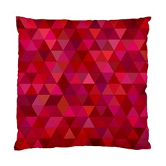 Maroon Dark Red Triangle Mosaic Standard Cushion Case (one Side) by Sapixe