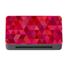 Maroon Dark Red Triangle Mosaic Memory Card Reader With Cf by Sapixe