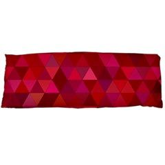 Maroon Dark Red Triangle Mosaic Body Pillow Case (dakimakura) by Sapixe