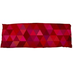 Maroon Dark Red Triangle Mosaic Body Pillow Case Dakimakura (two Sides) by Sapixe