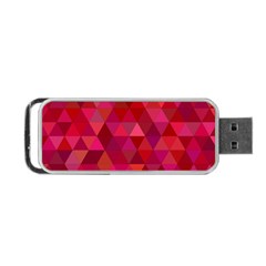 Maroon Dark Red Triangle Mosaic Portable Usb Flash (one Side) by Sapixe