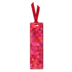 Maroon Dark Red Triangle Mosaic Small Book Marks by Sapixe