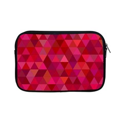 Maroon Dark Red Triangle Mosaic Apple Ipad Mini Zipper Cases by Sapixe