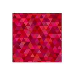 Maroon Dark Red Triangle Mosaic Satin Bandana Scarf by Sapixe