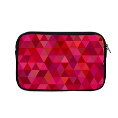 Maroon Dark Red Triangle Mosaic Apple Macbook Pro 13  Zipper Case by Sapixe