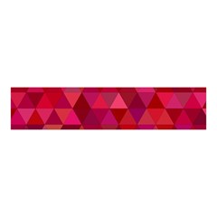 Maroon Dark Red Triangle Mosaic Velvet Scrunchie by Sapixe