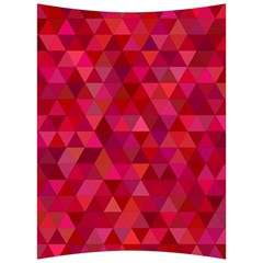 Maroon Dark Red Triangle Mosaic Back Support Cushion by Sapixe