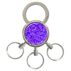 Purple Triangle Purple Background 3-ring Key Chains by Sapixe