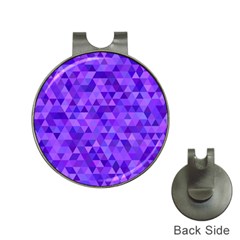 Purple Triangle Purple Background Hat Clips with Golf Markers