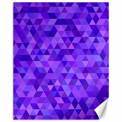 Purple Triangle Purple Background Canvas 11  x 14 