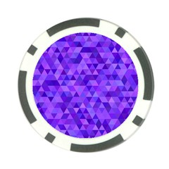 Purple Triangle Purple Background Poker Chip Card Guard by Sapixe