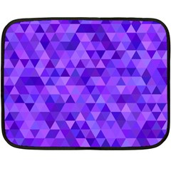 Purple Triangle Purple Background Fleece Blanket (Mini)