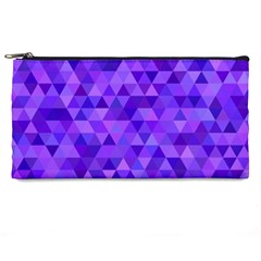 Purple Triangle Purple Background Pencil Cases