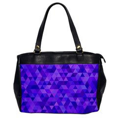 Purple Triangle Purple Background Oversize Office Handbag