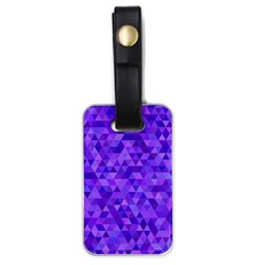 Purple Triangle Purple Background Luggage Tags (one Side)  by Sapixe