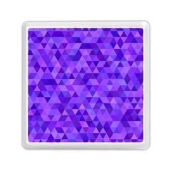 Purple Triangle Purple Background Memory Card Reader (square) by Sapixe