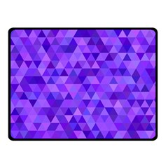 Purple Triangle Purple Background Double Sided Fleece Blanket (Small) 