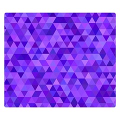 Purple Triangle Purple Background Double Sided Flano Blanket (Small) 