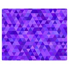 Purple Triangle Purple Background Double Sided Flano Blanket (medium) 