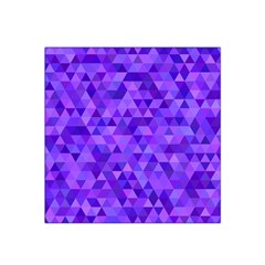 Purple Triangle Purple Background Satin Bandana Scarf