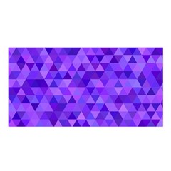 Purple Triangle Purple Background Satin Shawl