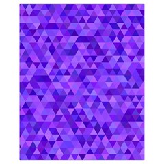 Purple Triangle Purple Background Drawstring Bag (Small)