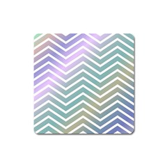 Zigzag Line Pattern Zig Zag Square Magnet by Sapixe