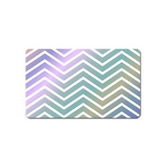 Zigzag Line Pattern Zig Zag Magnet (name Card) by Sapixe