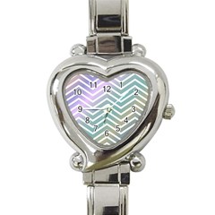 Zigzag Line Pattern Zig Zag Heart Italian Charm Watch by Sapixe