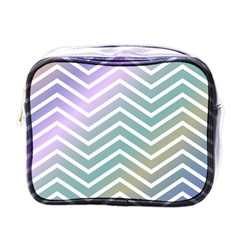 Zigzag Line Pattern Zig Zag Mini Toiletries Bag (one Side) by Sapixe