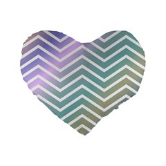 Zigzag Line Pattern Zig Zag Standard 16  Premium Heart Shape Cushions by Sapixe