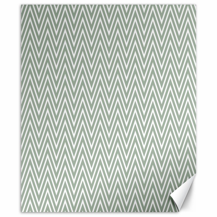 Vintage Pattern Chevron Canvas 8  x 10 