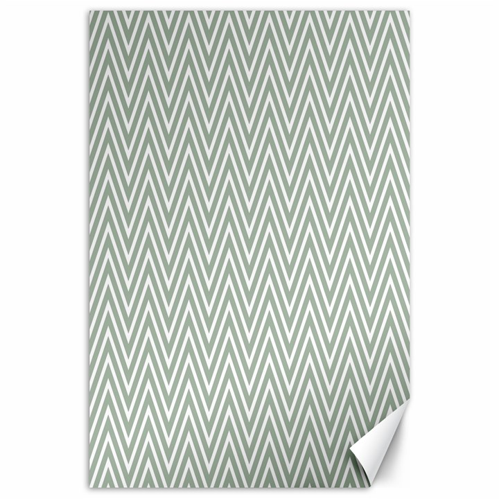 Vintage Pattern Chevron Canvas 24  x 36 