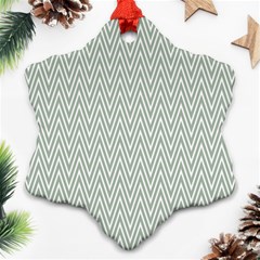 Vintage Pattern Chevron Snowflake Ornament (two Sides) by Sapixe