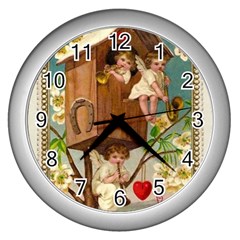 Valentine 1171220 1920 Wall Clock (silver) by vintage2030