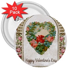 Valentines Day 1171148 1920 3  Buttons (10 Pack)  by vintage2030